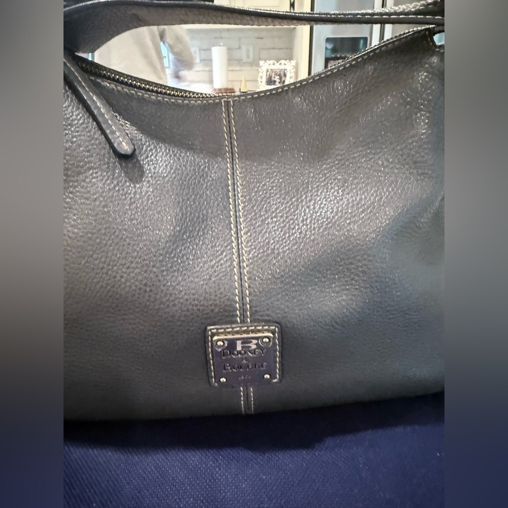 NWOT Dooney & Bourke Charcoal Leather Shoulder Bag - Picture 4 of 6
